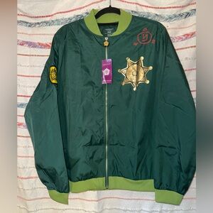 Supernatural Join the Hunt - Green Bomber Jacket with Embroidered Patches-M-NWT